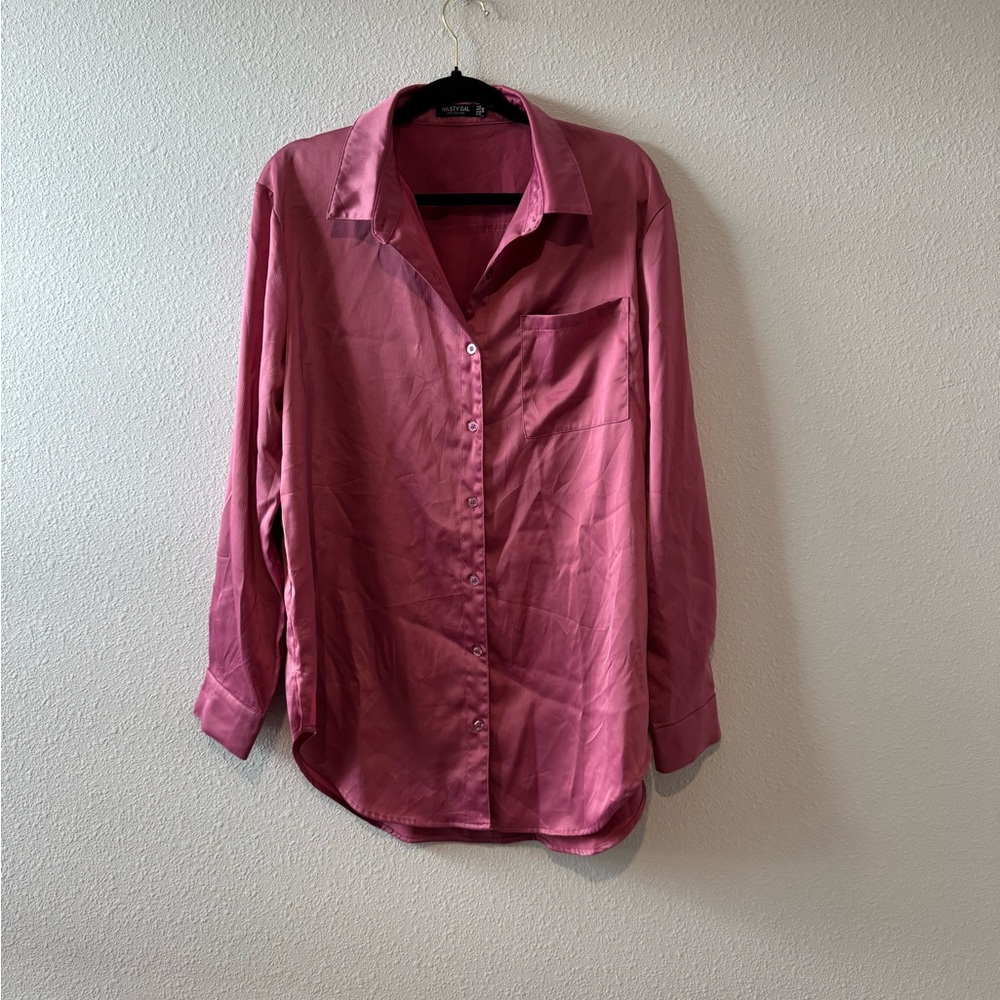 Pink Button-Up Shirt